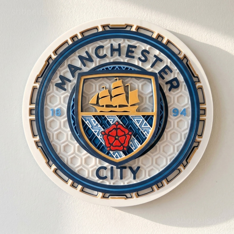 ELISO City Blue Crest Wall Art