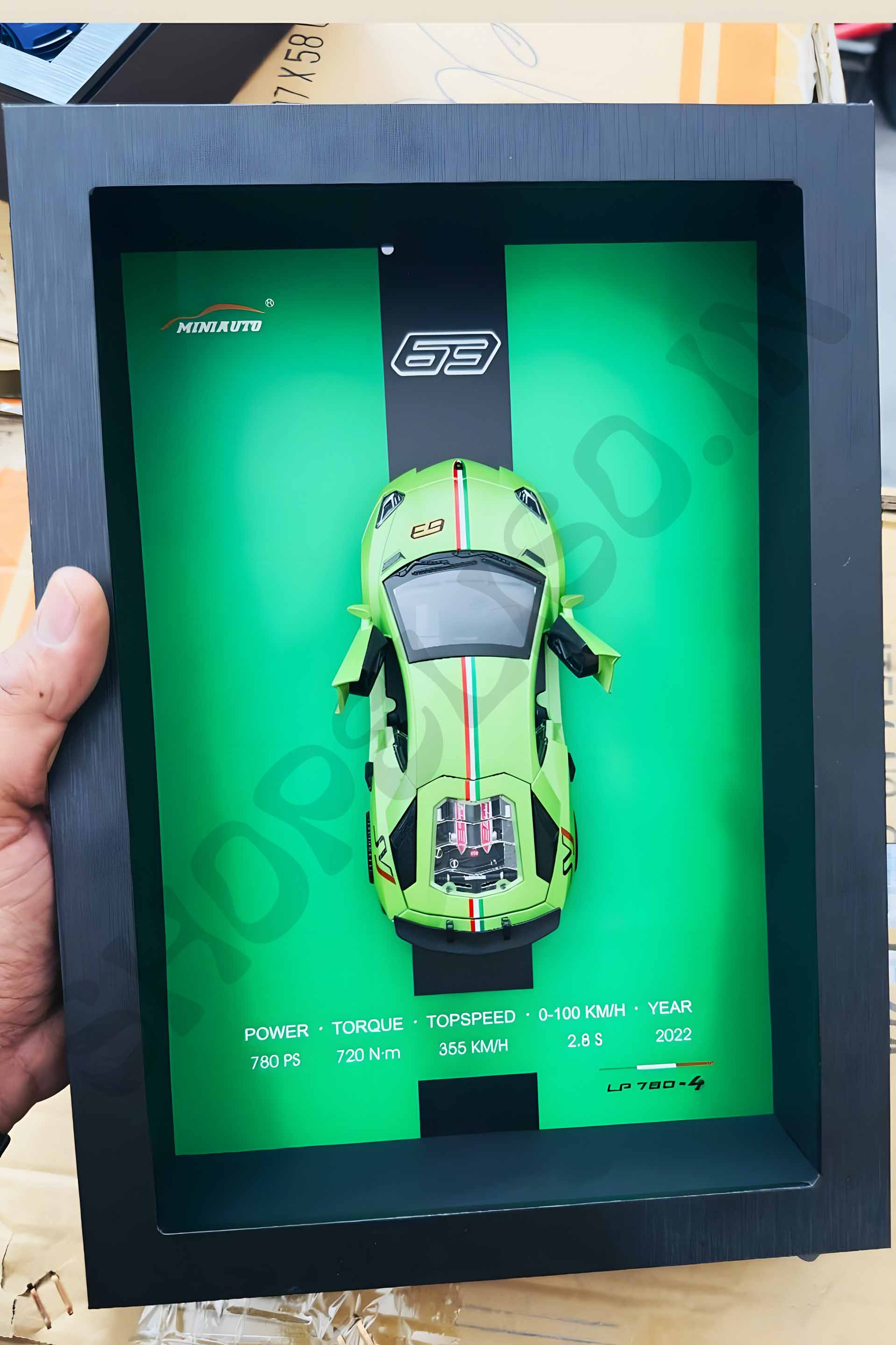 Eliso Die-Cast Sports Car Frame | 3D Wall Decor with Light & Sound