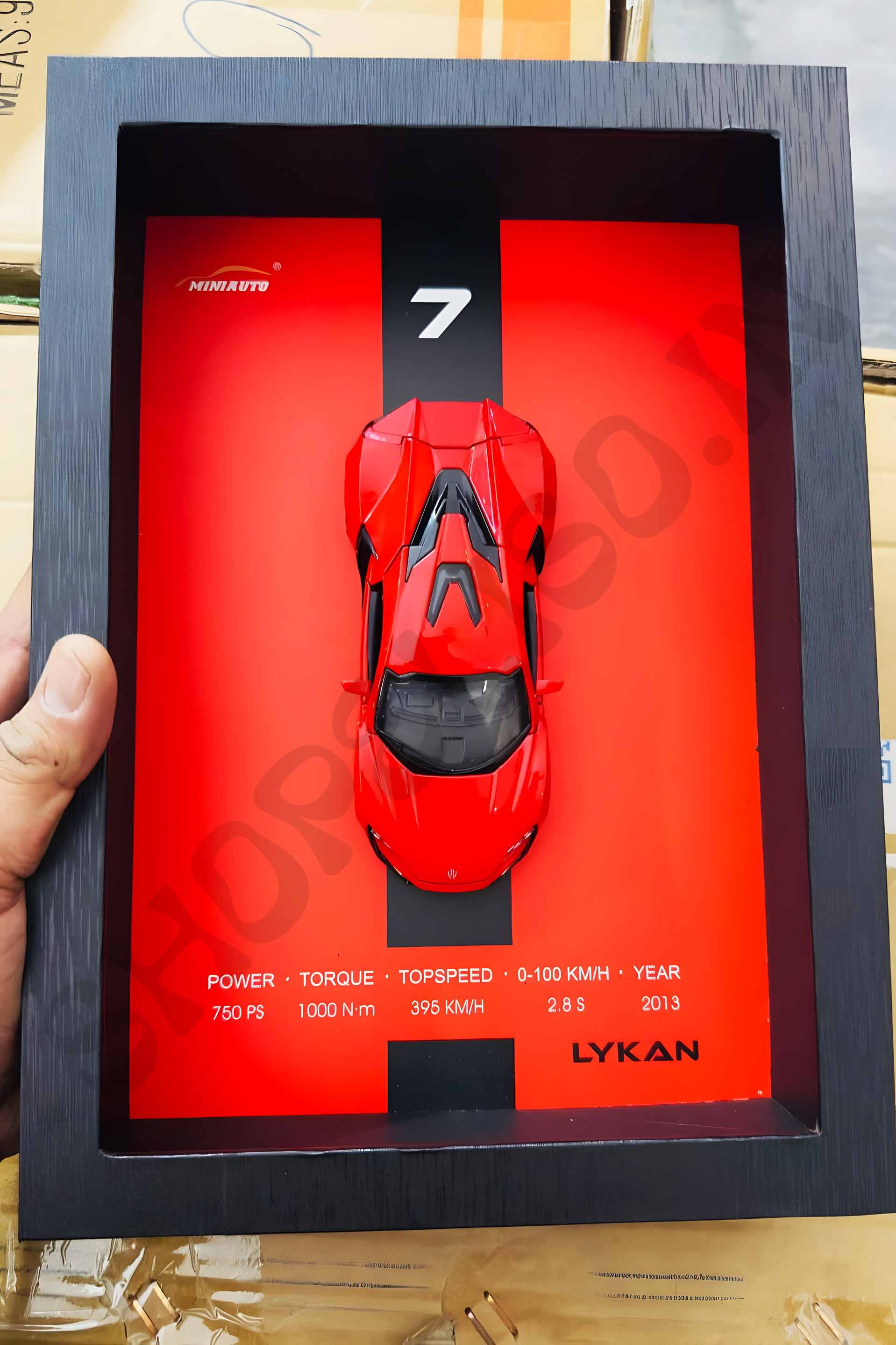 Eliso Die-Cast Sports Car Frame | 3D Wall Decor with Light & Sound