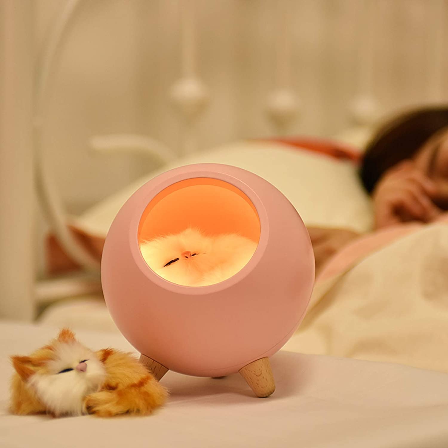 Eliso Sleeping Cat Pet House | Ambience Lamp LED Night Light