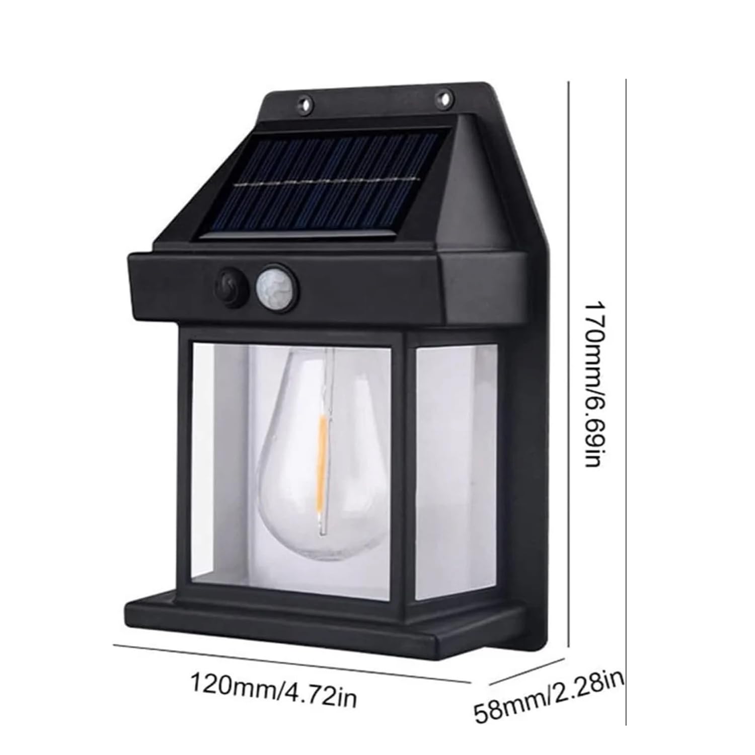 Eliso Solar Wall Lights - Outdoor Motion Sensor, Waterproof LED Sconce for Porch, Patio, & Garden