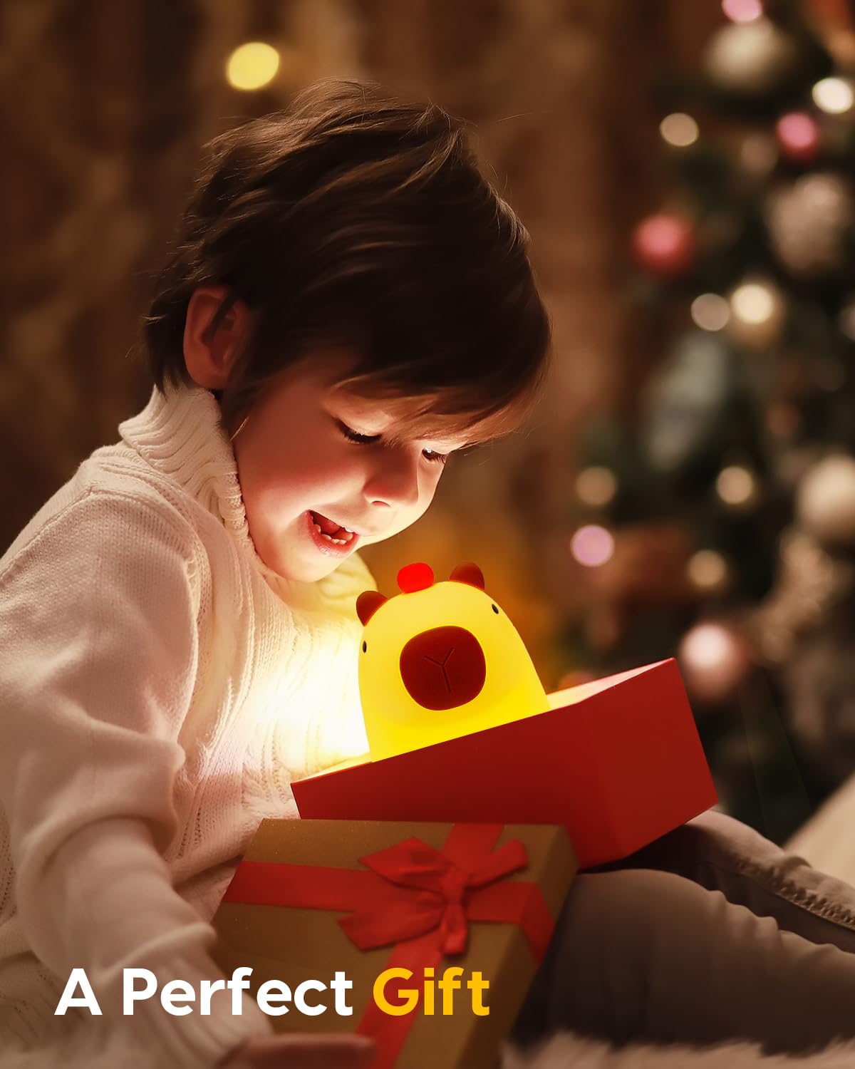 ELISO CozyCapy LED Night Light - Soft Silicone Lamp