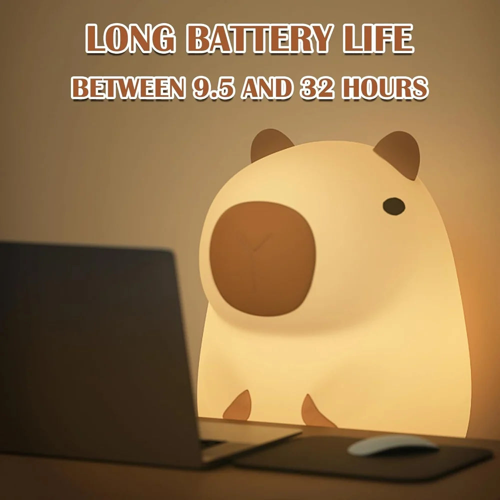ELISO CozyCapy LED Night Light - Soft Silicone Lamp