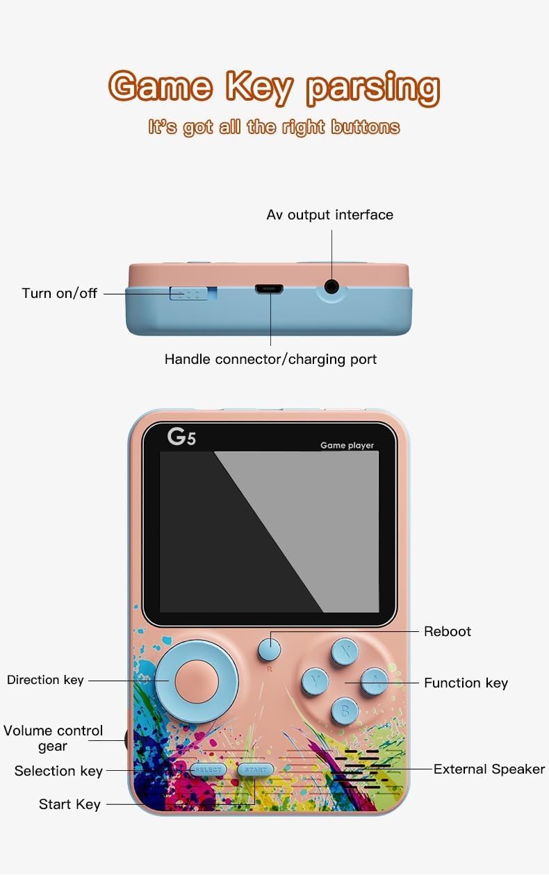 Eliso Retro Gaming Handheld 500 Games in 1