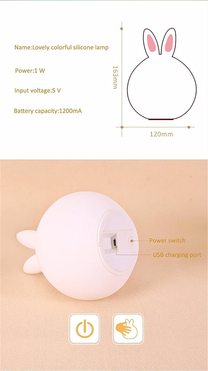 ELISO BunnyGlow Silicone Night Light