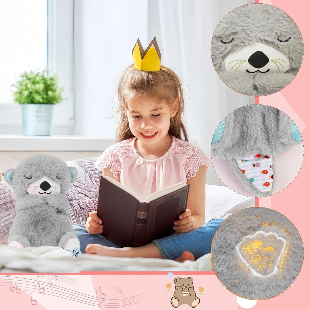 ELISO Breathing Teddy Otter - Glowing Musical Plush Toy 🧸