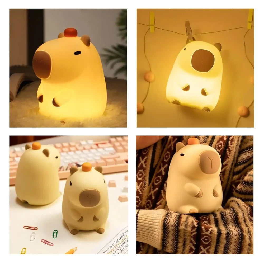 ELISO CozyCapy LED Night Light - Soft Silicone Lamp