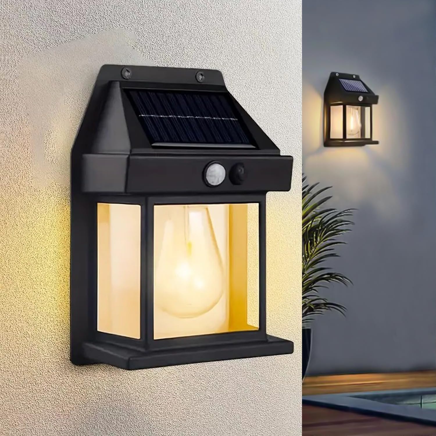 Eliso Solar Wall Lights - Outdoor Motion Sensor, Waterproof LED Sconce for Porch, Patio, & Garden