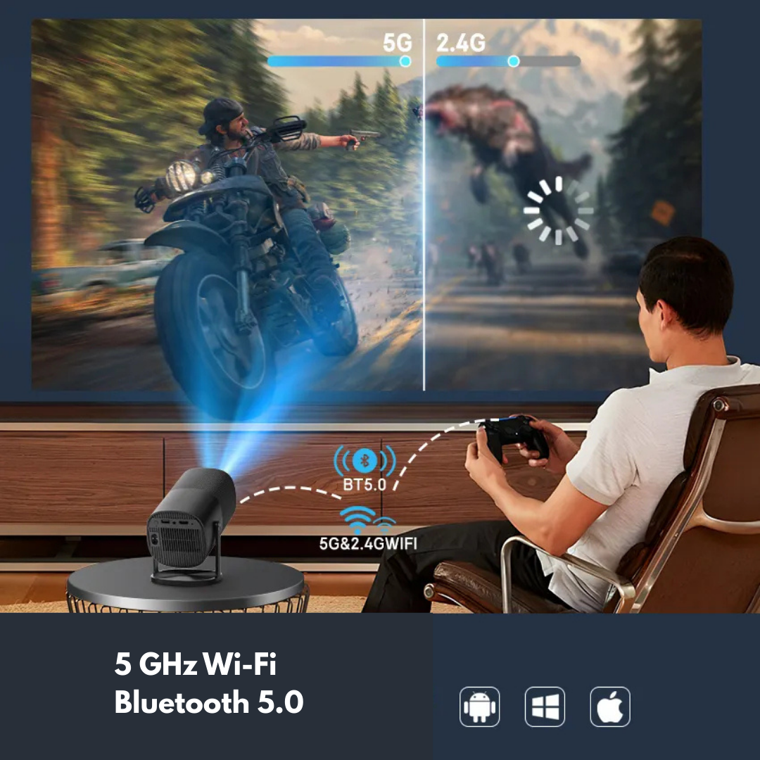Eliso Mini Projector 📽️ | Built-in Apps (Netflix, YouTube) Wi-Fi