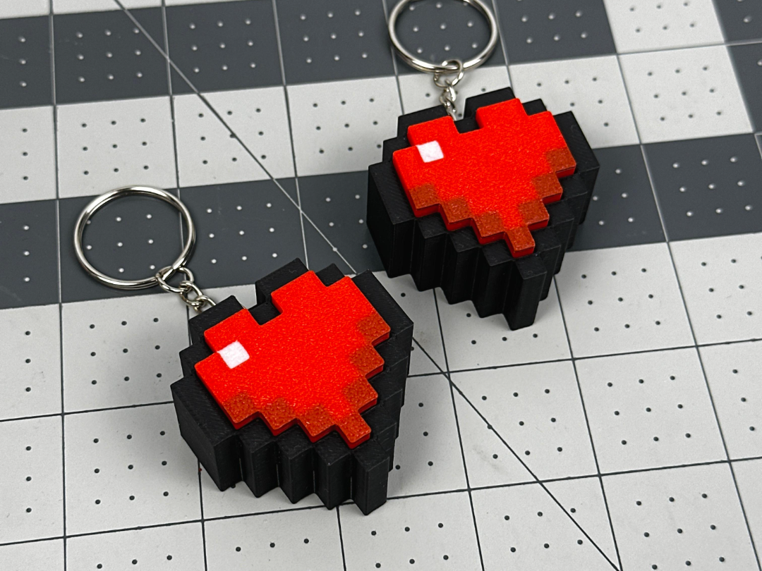 Eliso Minecraft Heart Clicker Keychain