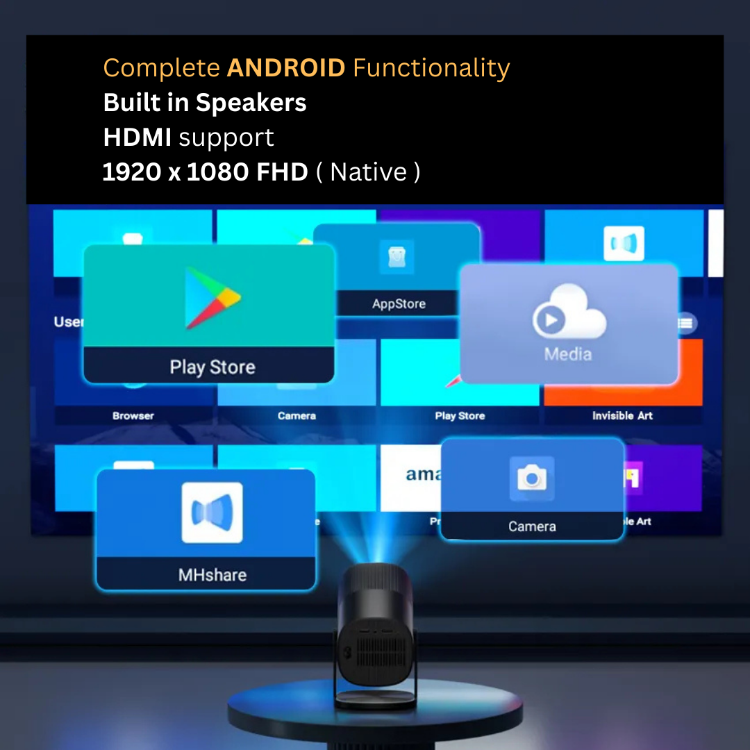 Eliso Mini Projector 📽️ | Built-in Apps (Netflix, YouTube) Wi-Fi