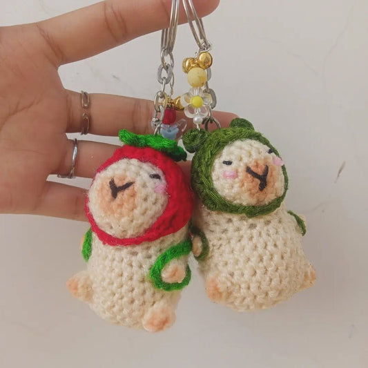 Capybara Couple Keychain 🩷