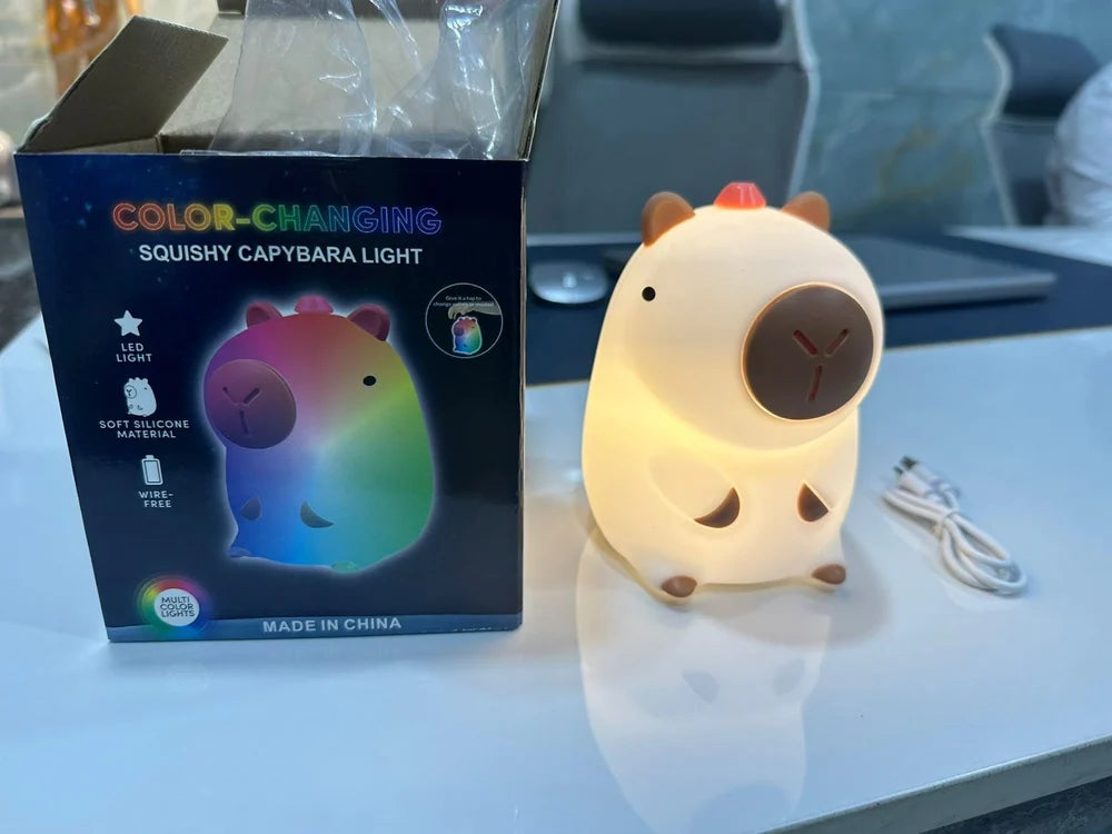 ELISO CozyCapy LED Night Light - Soft Silicone Lamp
