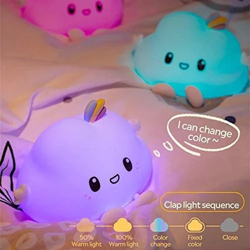 Silicone Cloud Rechargeable LED Night Lamp